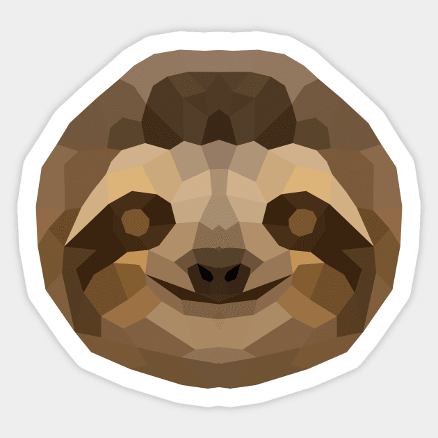 Cute Sloth Low Poly Sticker by kareemelk